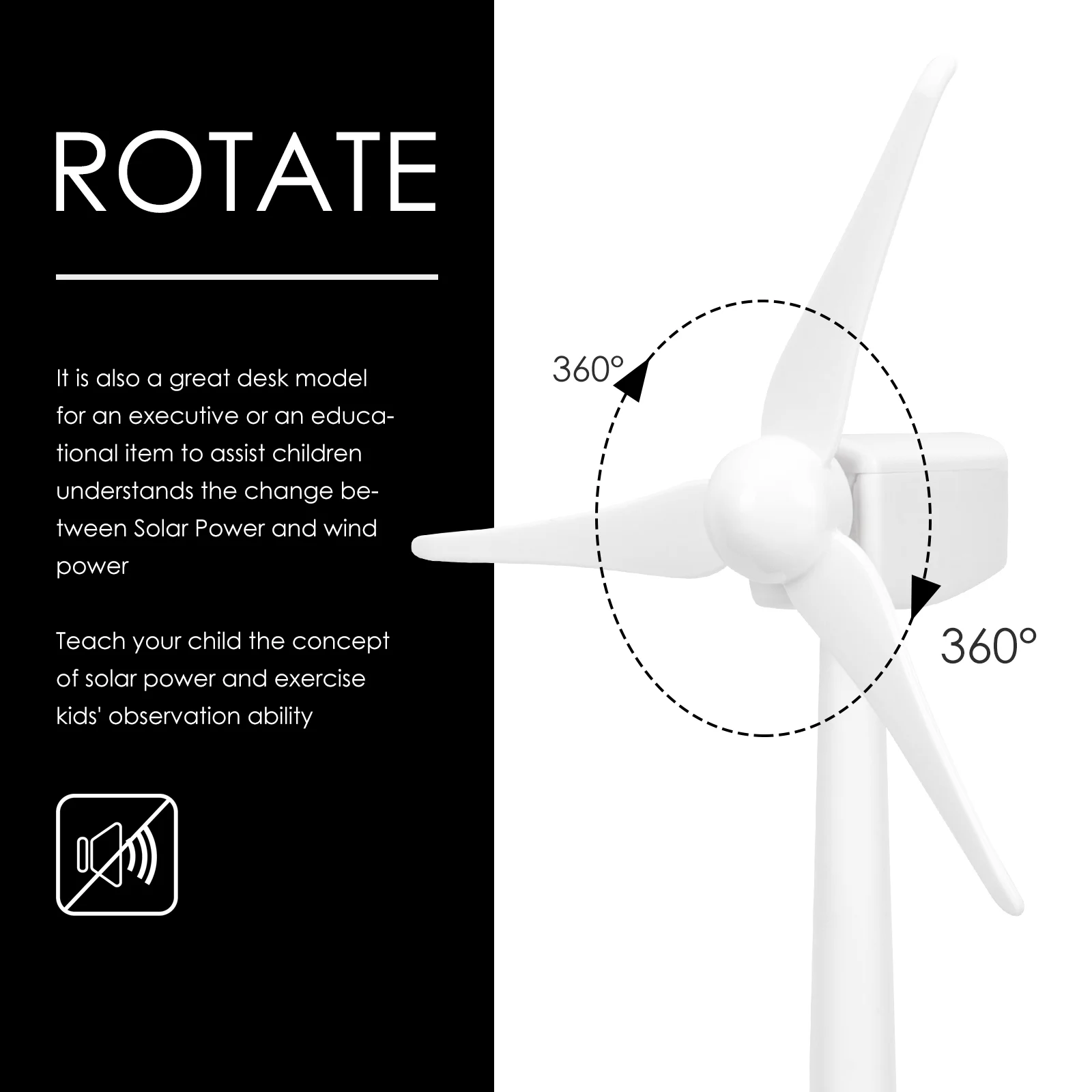 กังหันลมพลังงานแสงอาทิตย์ขับเคลื่อน Windmills MINI ของเล่นเดสก์ท็อป Turbine รุ่นเด็กการทดลองทางวิทยาศาสตร์ด้วยตนเอง DIY