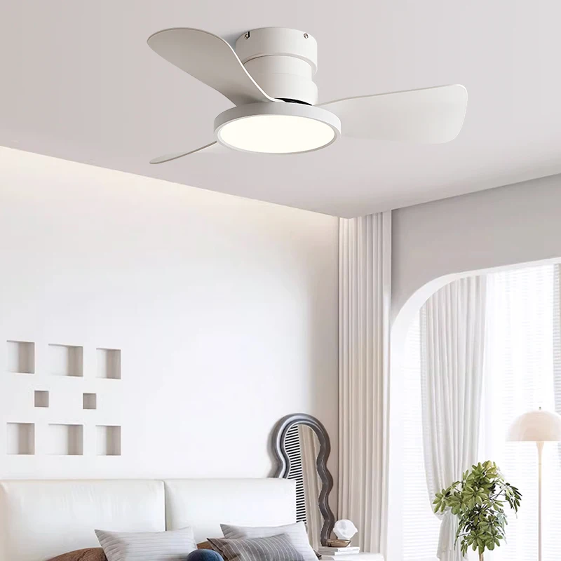 20 28 Inch Ceiling Fan ABS Inverter With Light Remote Control Ventilator Ceiling Lamp for Coffee Shop Factory Home Bedroom