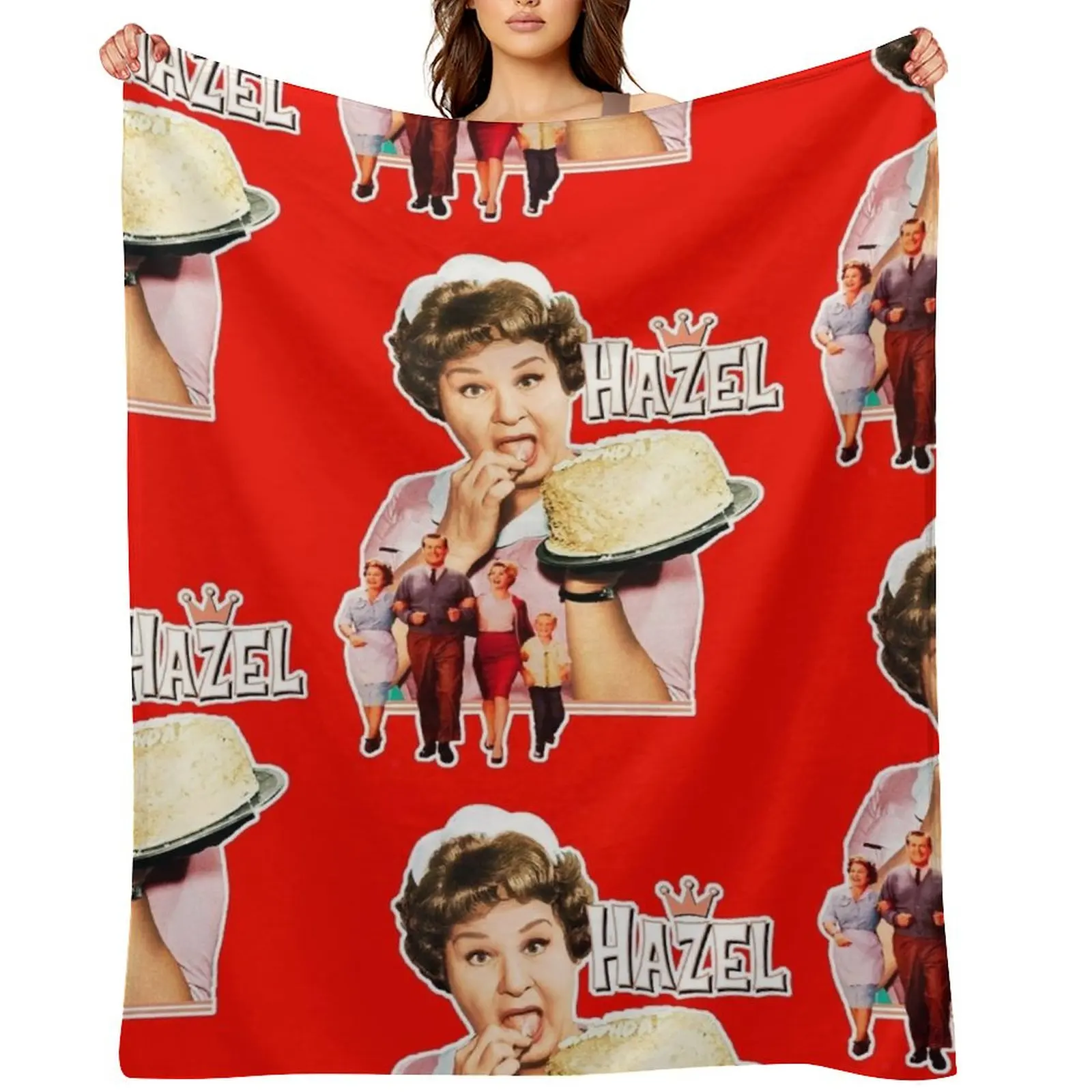 Gee Mr. B!Rare Retro Hazel OG Cast Tribute Throw Blanket Retros wednesday Camping bed plaid Blankets