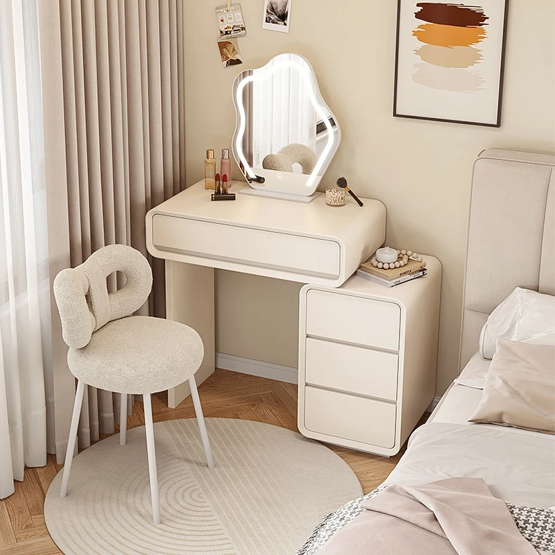 

Modern Simple Makeup Vanity Desk Wooden European White Cheap Makeup Vanity Desk Mirror Corner Kaptafel Furniture For Home