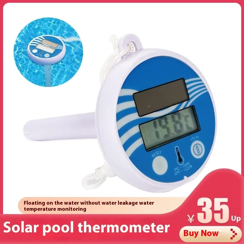 Waterproof Digital Sun-Powered Thermometer for Swimming Pool, Jacuzzi, Bath Tub and Aquarium