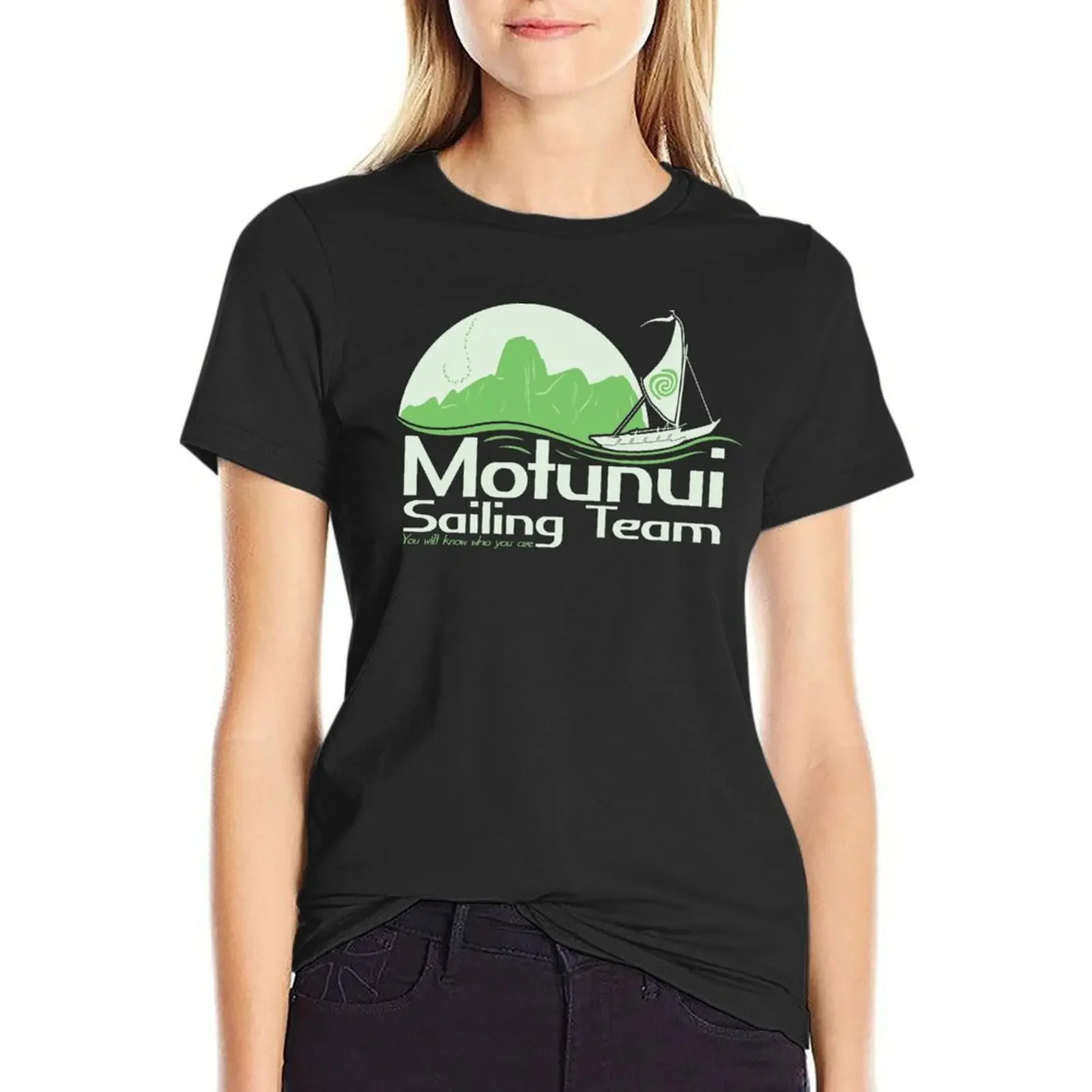 

Motunui Sailing Team T-Shirt lady clothes quick-drying blacks summer clothes for Women