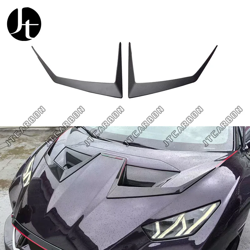 Vrs Style Matt Dry Carbon Fiber Body Kit Engine Cove Side Vent Aero Hood Ducts For Lamborghini Huracan STO