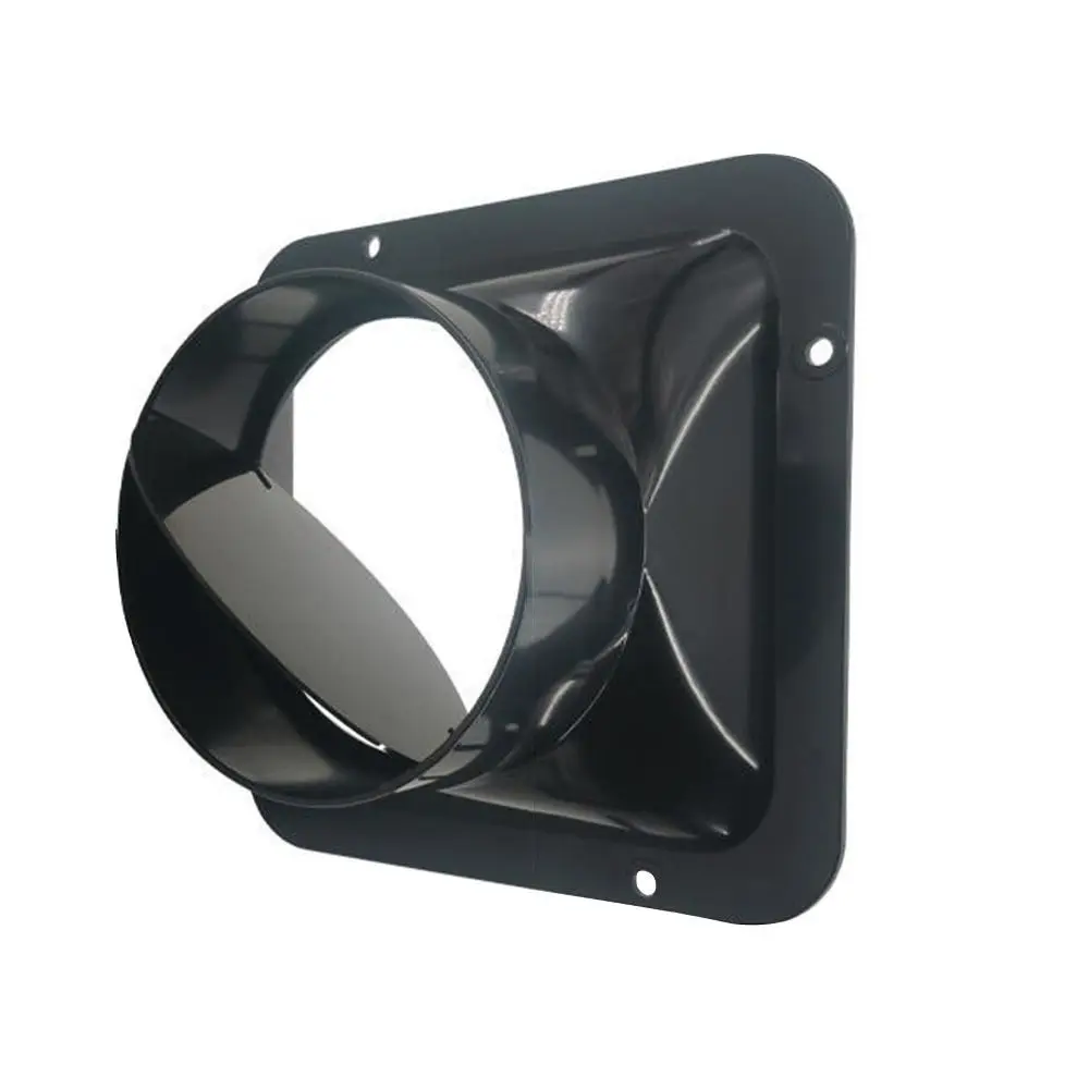 Detalhe 4 de Válvula solenoide ABS Ventilation Duct Flange Valve Black 100/150/200mm Pipe Check Valve Air Duct Check Ventilation Valve Fresh Air System Pneumática