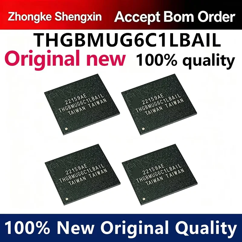 （5pcs-10pcs）THGBMUG6C1LBAIL Font Library Chip EMMC 8G 5.1 Version BGA153 Ball Direct Shot