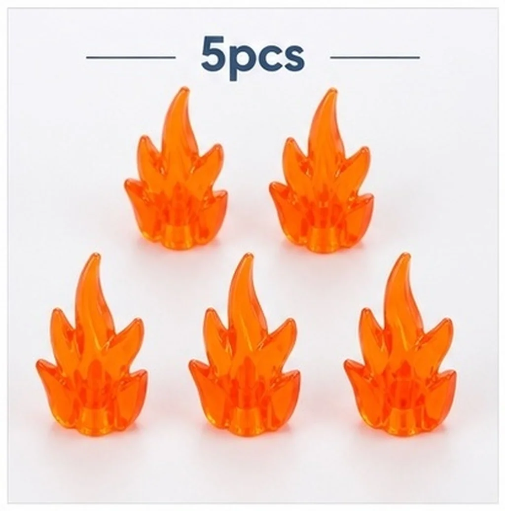5Pcs Flame Ice Effect Miniature Action Figure Accessories Enhance Imaginative Play Educational Hands on Skills Logical Thinking