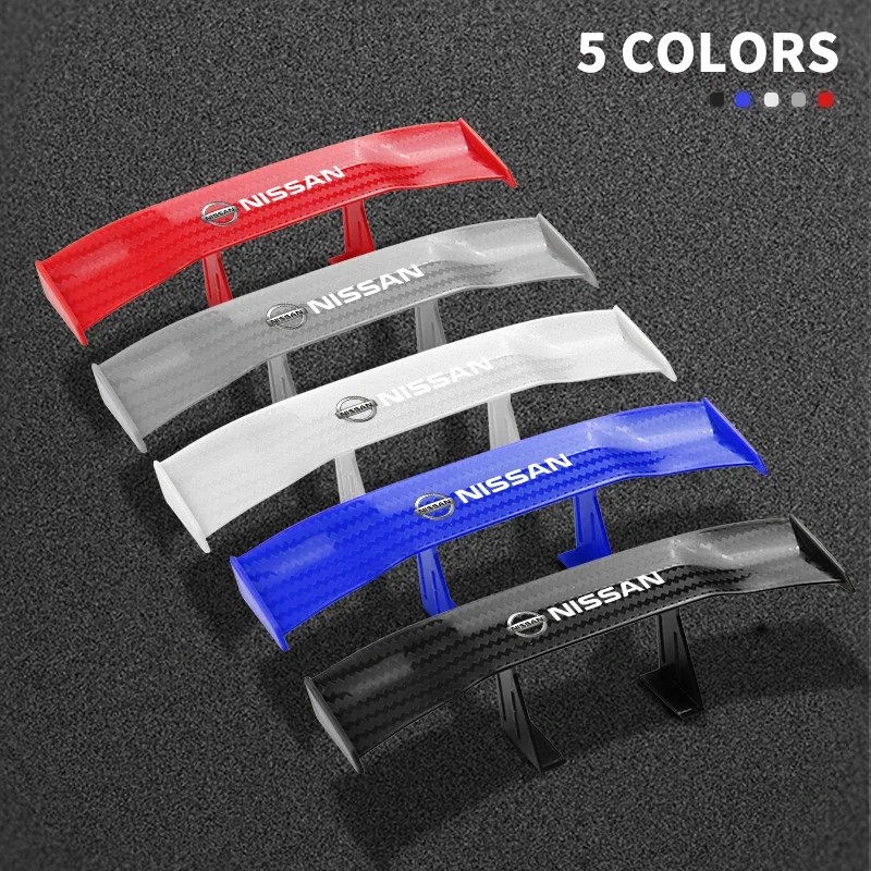 1 pçs traseiro do carro mini spoiler asa canard cauda winglet abs carbono para nissan qashqai x j10 j11 trail tiida juke teana pulsar altima