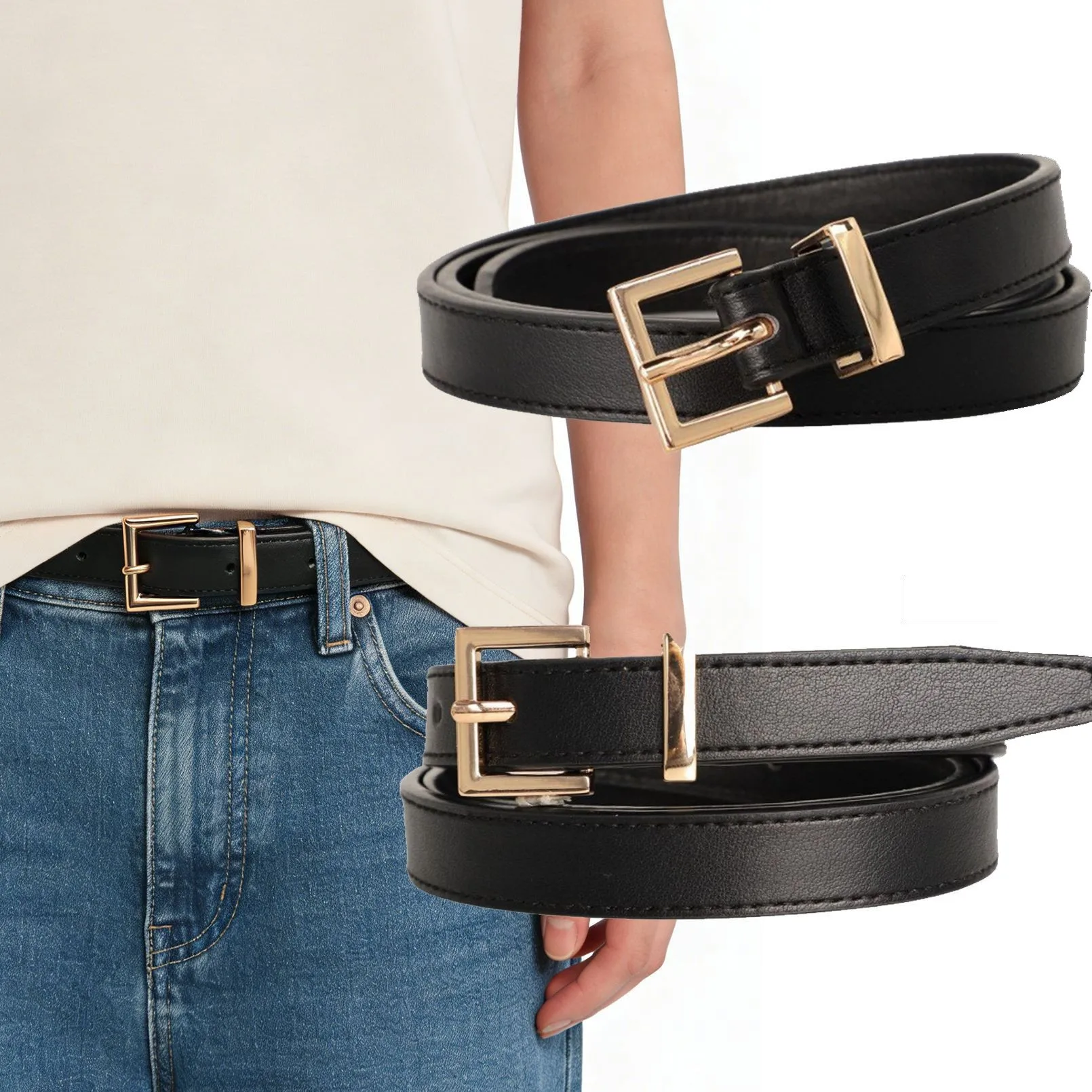 New Women's Belt Fashion Simple Luxury Versatile Belt High Grade Trend Soft Belts Paired with Western Trousers Jeans Ladies Belt