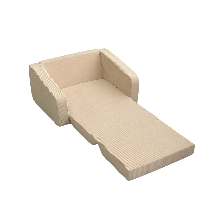 2 in 1 Kids Sofa Play Couch Children Convertible Fold Out Sofa High-Density Foam Children Sofa