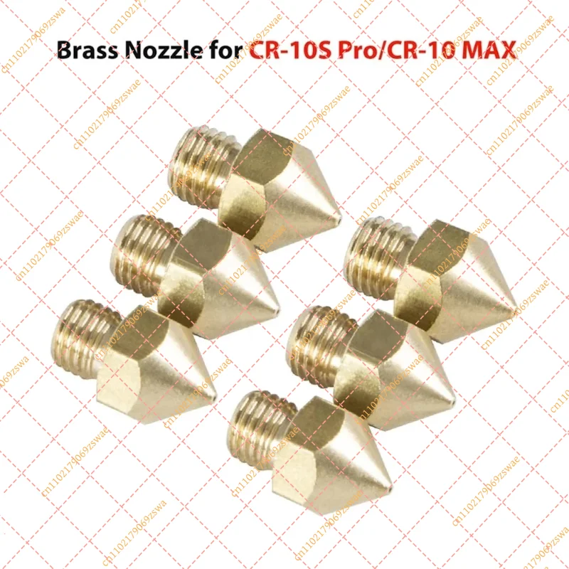 Brass Nozzle Set (0.2/0.4/0.6/0.8/1.0mm) for Creality CR-10S Pro V2 & CR-10 MAX, 3/5-Pack Upgrade Part