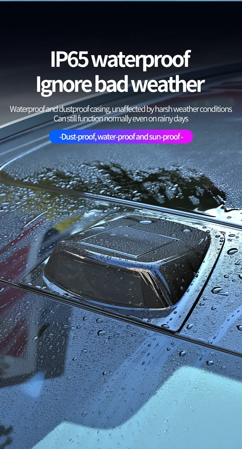 Solar-LED-Dachdekorationsleuchte für Autos, kabellose blinkende Navigationsleuchte, Sicherheitswarnleuchte gegen Rückfahrtunfälle – Detail 7