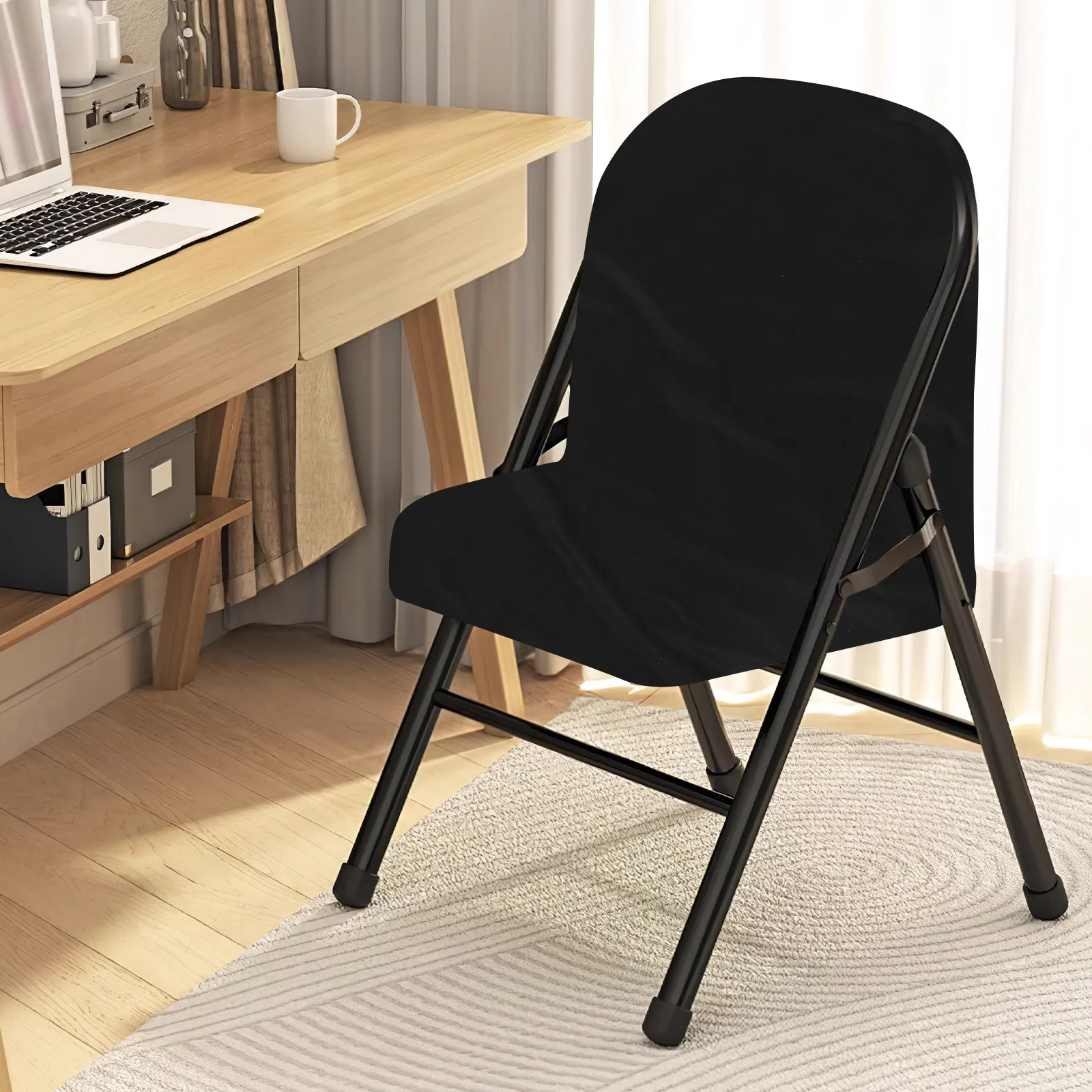 Large Stretch Office Chair Cover Elastic Seat Sleeve Zipper High Back Executive Chair Seat Protector Slipcover