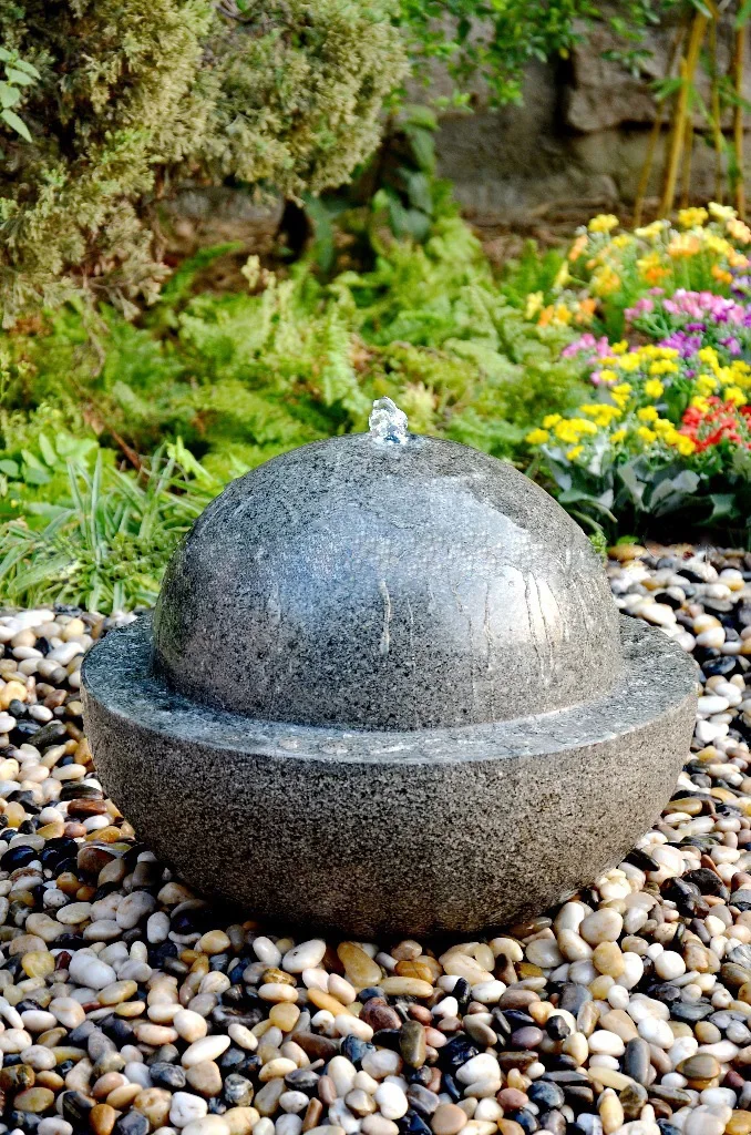 2026 Indoor- Outdoor Home Garden Patio Decorative Stone Carving Black Granite Water Feature Fountain Ornament for Yard Lawn Deck