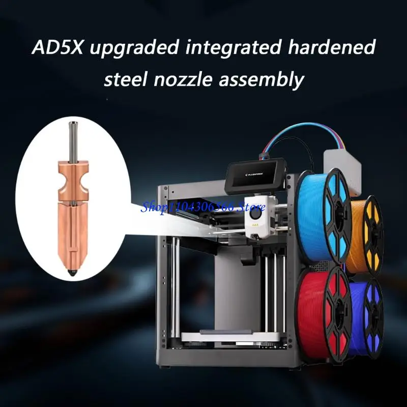 

02DD Усовершенствованное сопло для 3D-печати AD5X с наконечником из закаленной стали и возможностью легкого удаления для