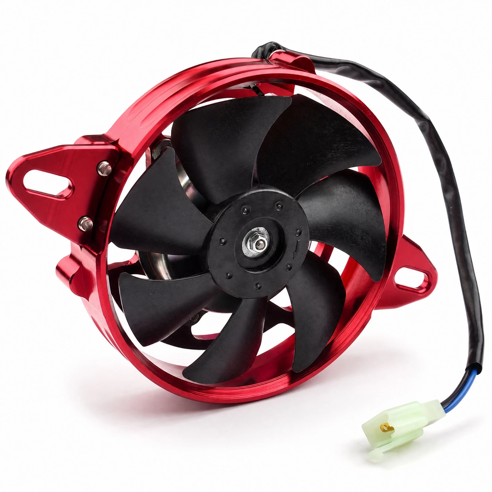 4 Inch ATV Heater Cooling Fan Lightweight CNC Aluminum Heater Fan with Mounting Brackets Compact
