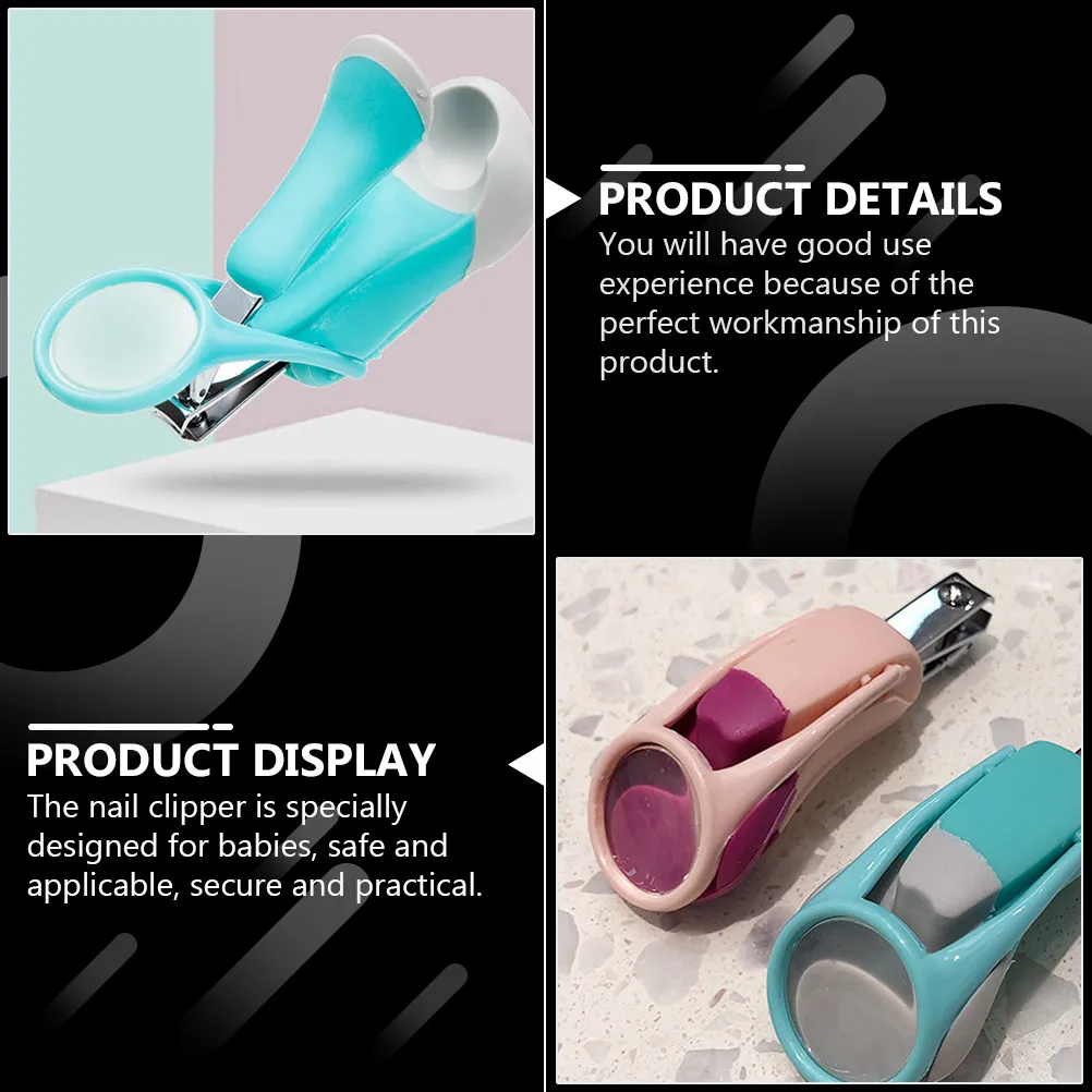 

1Pcs Infant Nail Clippers with Magnifier Baby Nail Care Tool Precise Cutting Edge Safe for Delicate Skin Portable Design