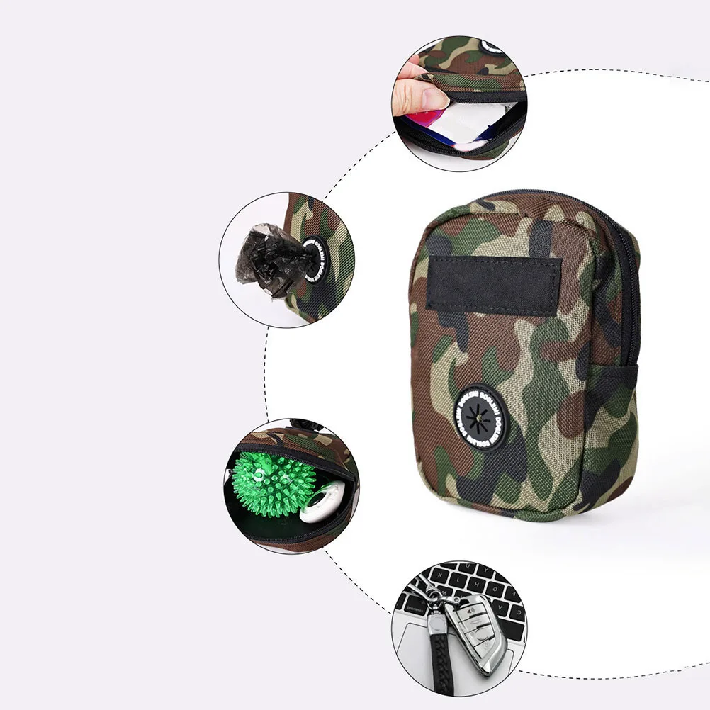 

Camouflage Large Capacity Waterproof Dog Treat Pouch Outdoor Walking Running Training Bag Sweat Resistant Pet Food