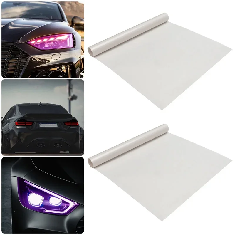 

1Pcs Transparent Intelligent Light Car Body Protection Film Repair Scratches Photochromic Modification Film TPU Headlight Film