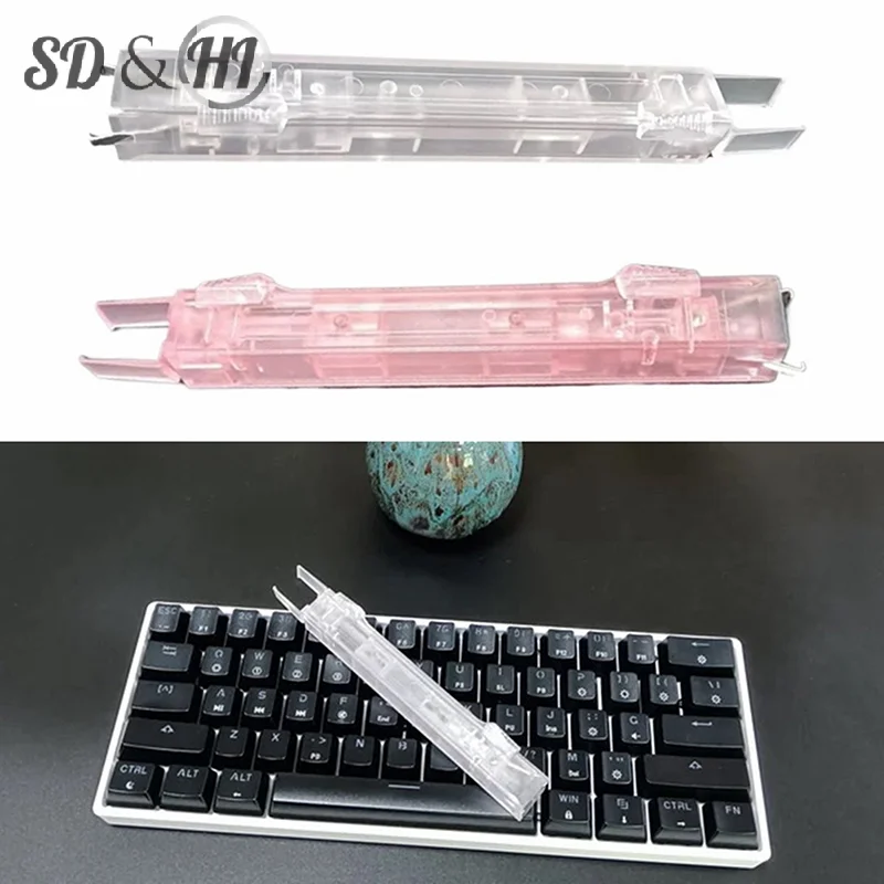 Hot Swap Keycap Switch Transparent Puller 2 in 1 Key Cap Shaft Remover for Mechanical Keyboard Replacement Dust Cleaner