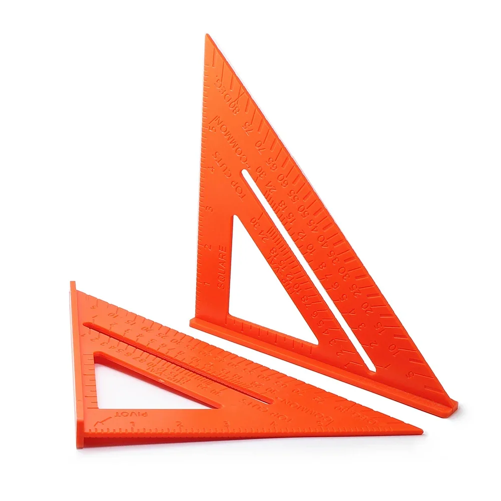 1Pc Triangular Ruler Plastic Carpentry Gauges 182*186*260mm 7inch For Woodworking Construction Measuring Tools Marking Angles
