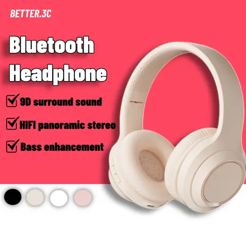 Cuffie Bluetooth Over-Ear Aspetto elevato Cuffie da gioco pieghevoli E-Sports completamente chiuse con inserto per schede con microfono