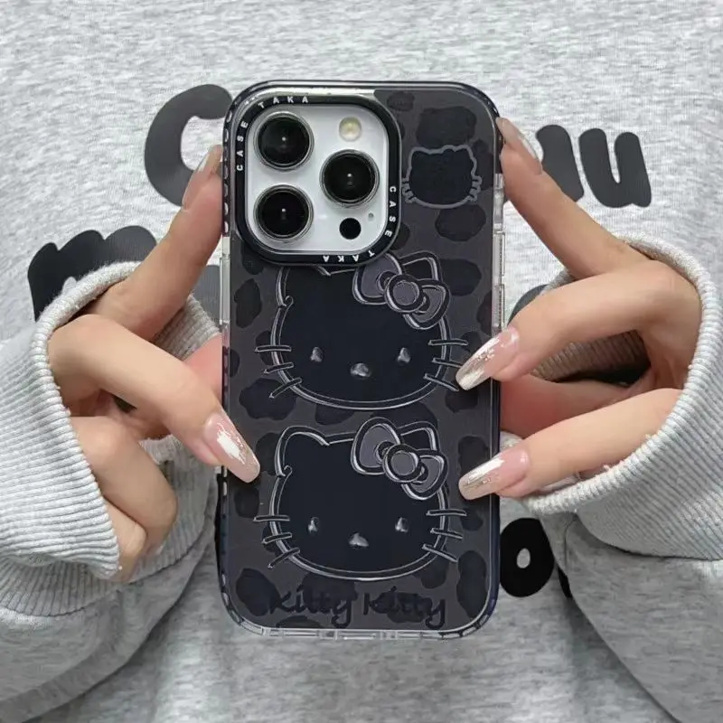 

Sanrio Kawaii Anime Hello Kitty Originality Mobile Phone Case Cute Sweet Cartoon Anti-Fall Iphone Accessory Gifts for Girls