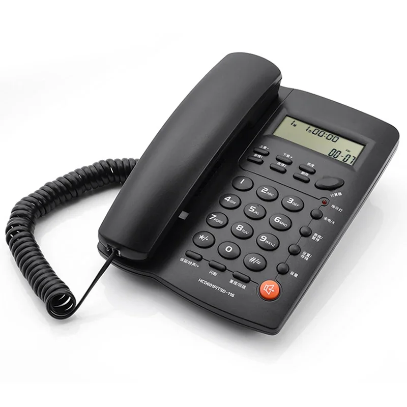 Corded Phone with Caller ID, Basic Calculator, P/T Mode, Wired Desktop Phone Office Landline Telephone, FSK/DTMF Dual System