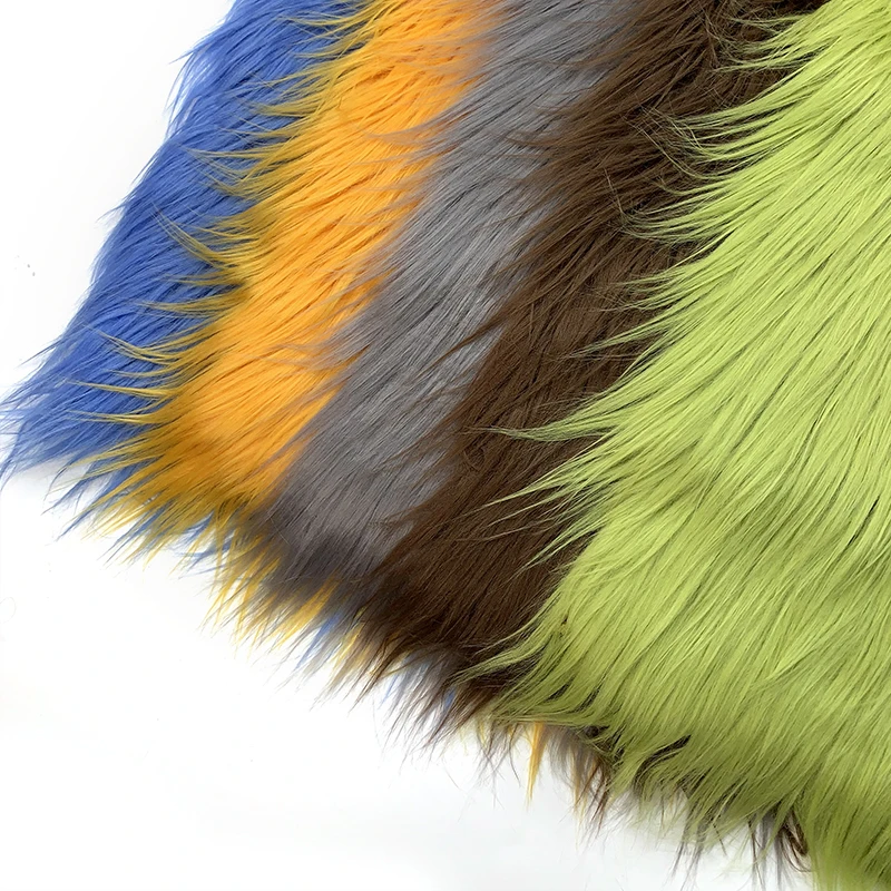 2024 New 25x45cm 100% Polyester Faux Fur Fabric 8cm Soft long Hair Plush Fabric Handmade Doll/costume DIY Sewing Fabric