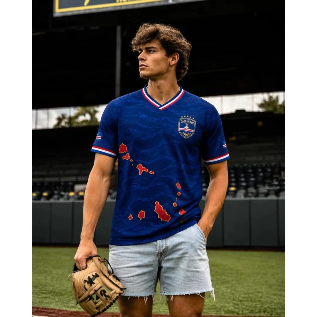 2026 Cape Verde Style Football Jersey Men's Training Shirt Sports T-Shirt Women's T-Shirt Men's Short-Sleeved T-Shirt Top Y2K