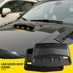 Universal Car Air Outlet Hood Carbon Fiber Bonnet Base Decorative Cover with Tape Exterior Hood Car Air Intak Scoop Accessories