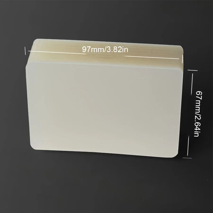 100PCS/2 pollici 97mmx67mm Sacchetti di laminazione termica trasparenti Fogli di laminazione Pellicola di laminazione per laminatore
