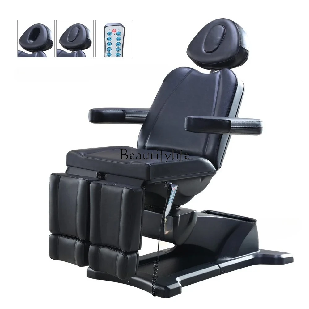 

01-Split legs electric beauty bed multi-functional beauty bed can be rotated