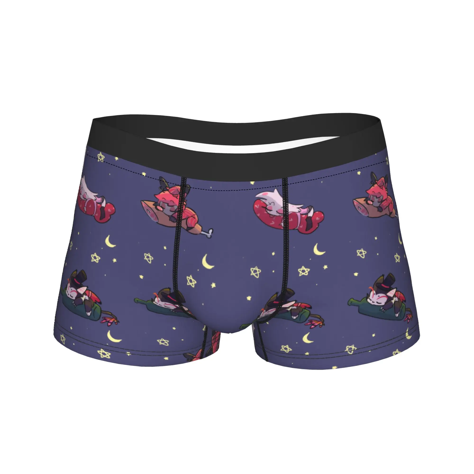 

Мужское длинное нижнее белье с героями мультфильмов «Хастбины», новинка, трусы-боксеры, шорты, мужские мягкие трусы, большие размеры