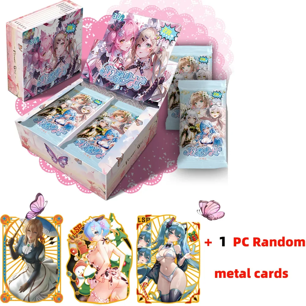 2024 Goddess Story Flower Girl Collection Cards Sexy Box Beautiful Color Seduction Gift Box Boardgame Trading Acg Anime Cards