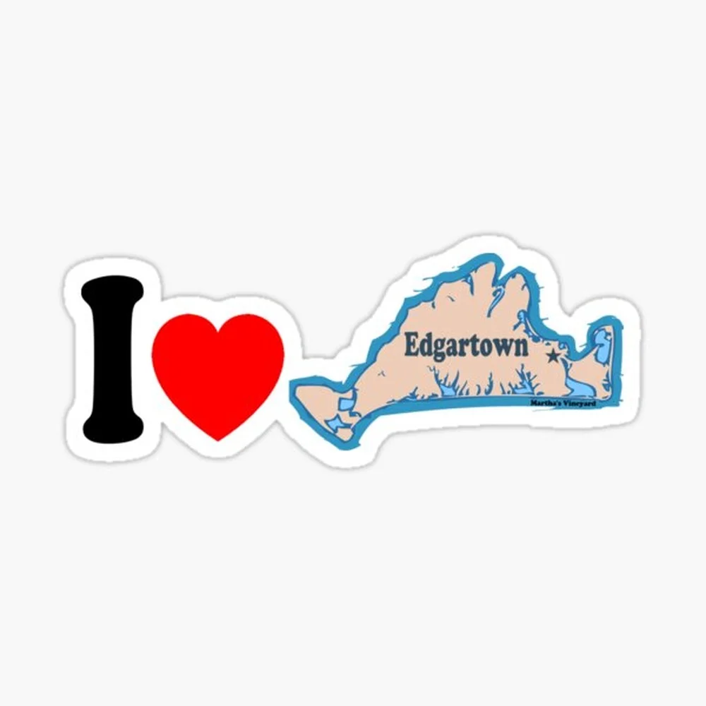 Edgartown - Cape Cod. Sticker for Laptop Decor Bedroom Car Cute Cartoon Art Fashionable Public Suitcase