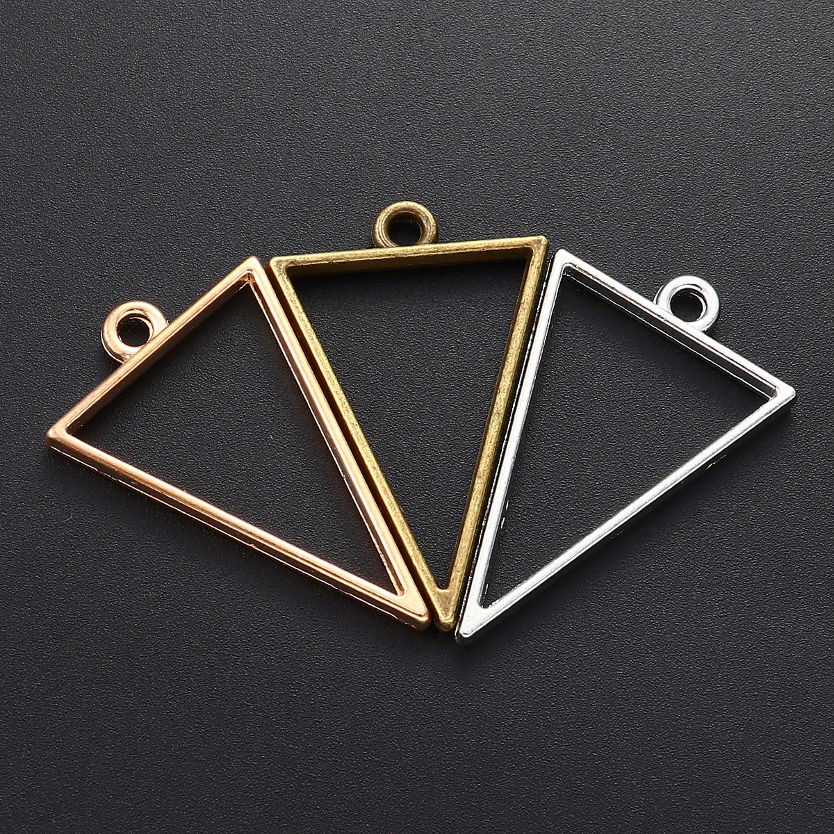 30Pcs Triangle Alloy Pendant Charms for DIY Jewelry Making Necklace Bracelet Keychain Scrapbooking Accessories