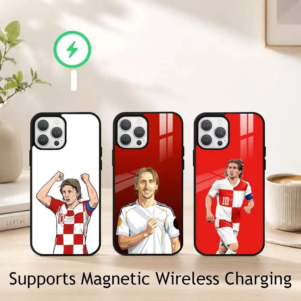 Cartoon L-Luka Modric gift Phone Case For iPhone18,17,16,15,14,13,12,11 Plus,Pro Allows magnetic wireless charging