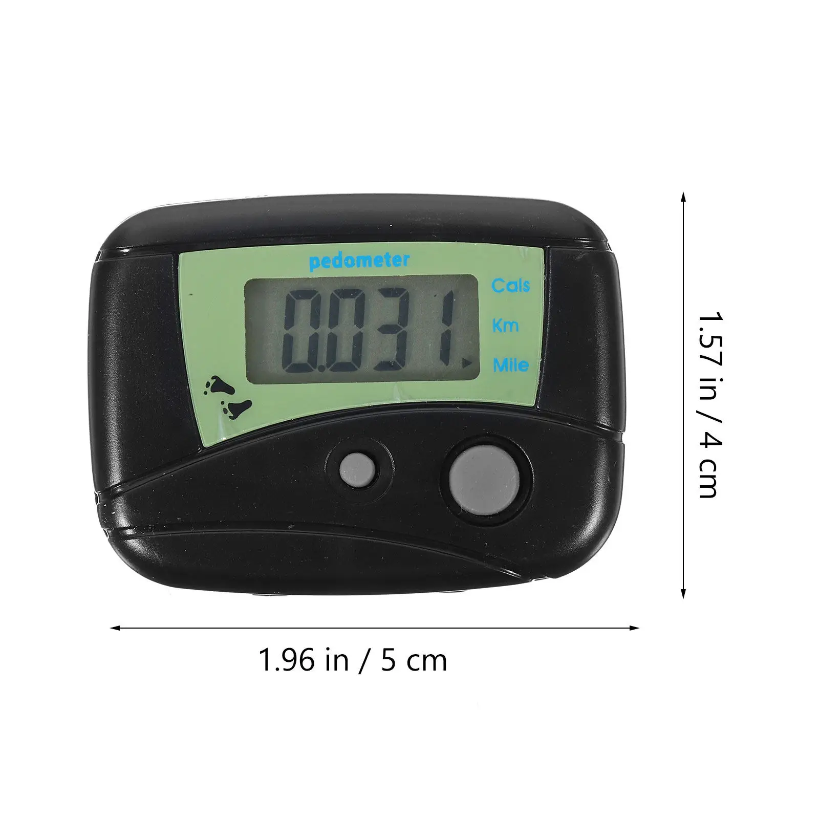 Black Portable LCD Digital Pedometer Step Counter with Auto Walk Jog Detection Distance Mile Calorie Tracker Pocket Clip