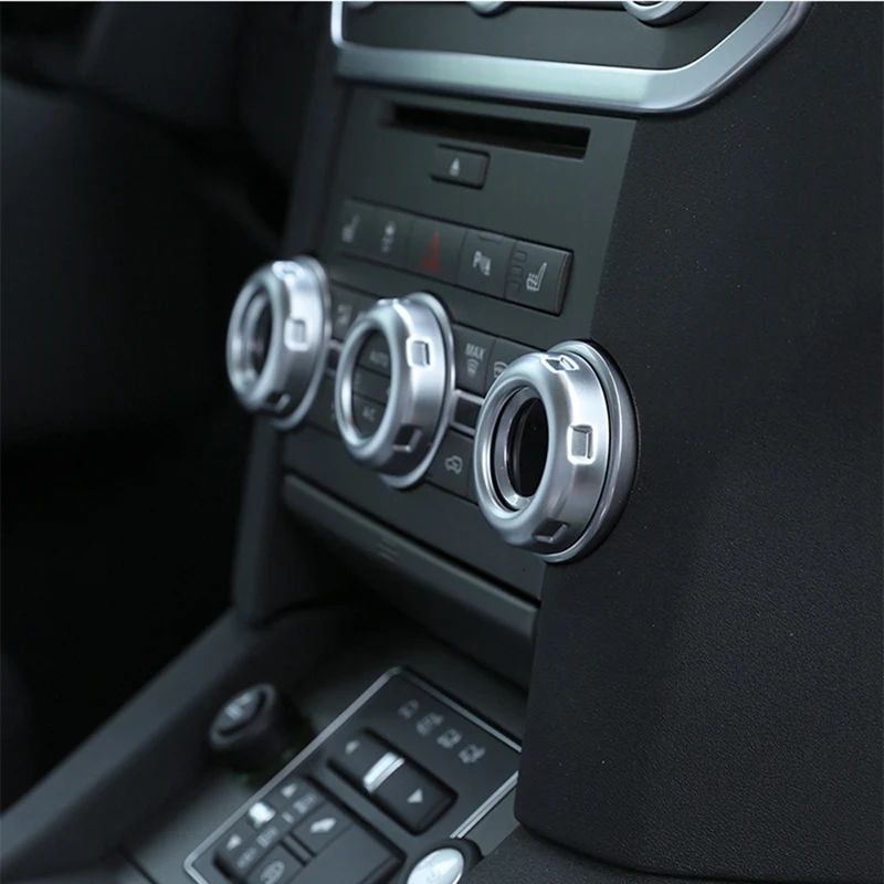 5 Pcs Chrome Volume & Air Conditioning Knobs Trim For Land Rover Discovery 4 LR4 Range Rover Sport