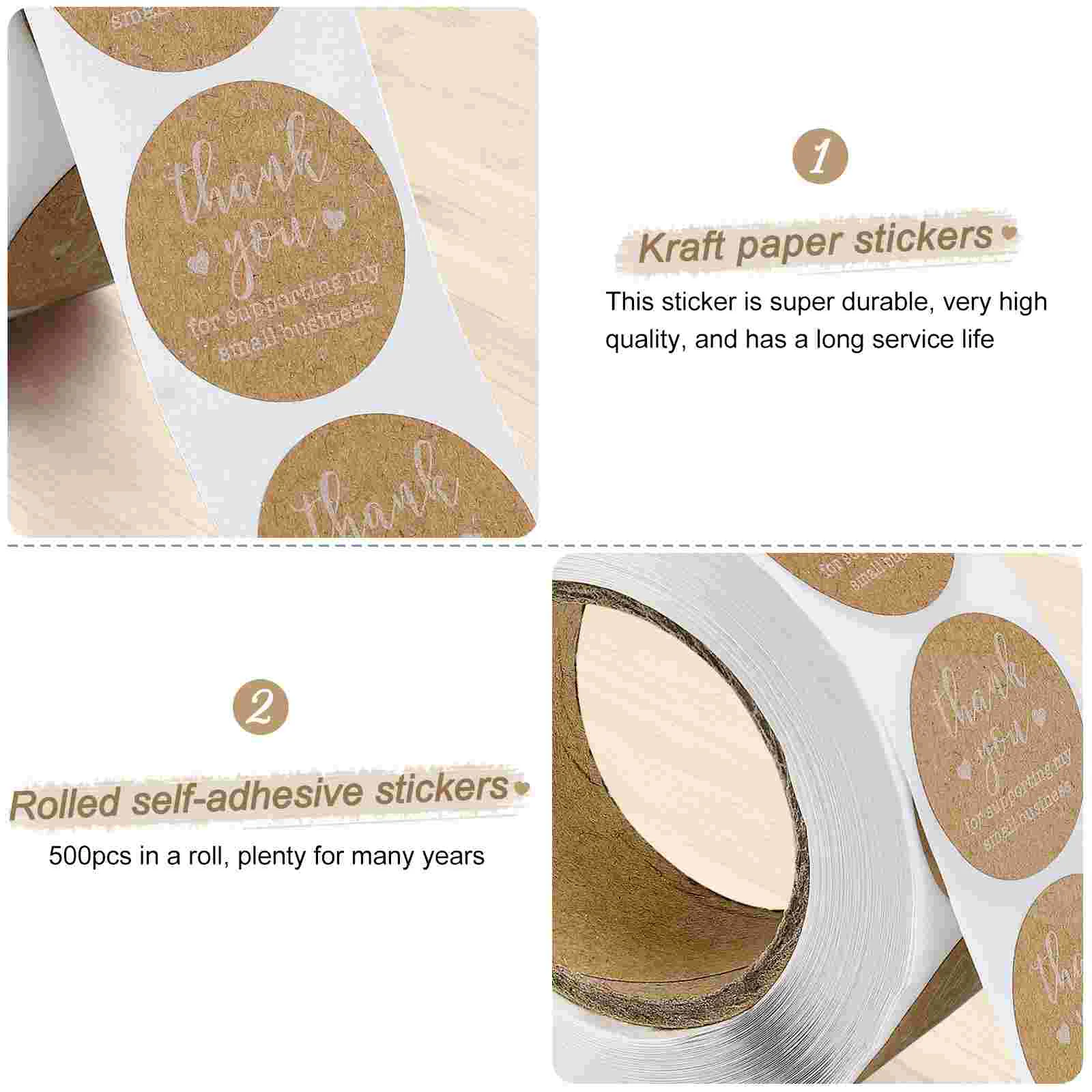 Round Blank Stickers for Store Owners Adhesive Envelope Sealing Lables Removable Labels