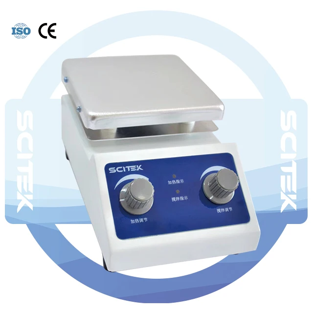 Hotplate Magnetic Stirrer With 138x138 Mm Work Plate Dimension LED Display Brushless DC Motor For Lab