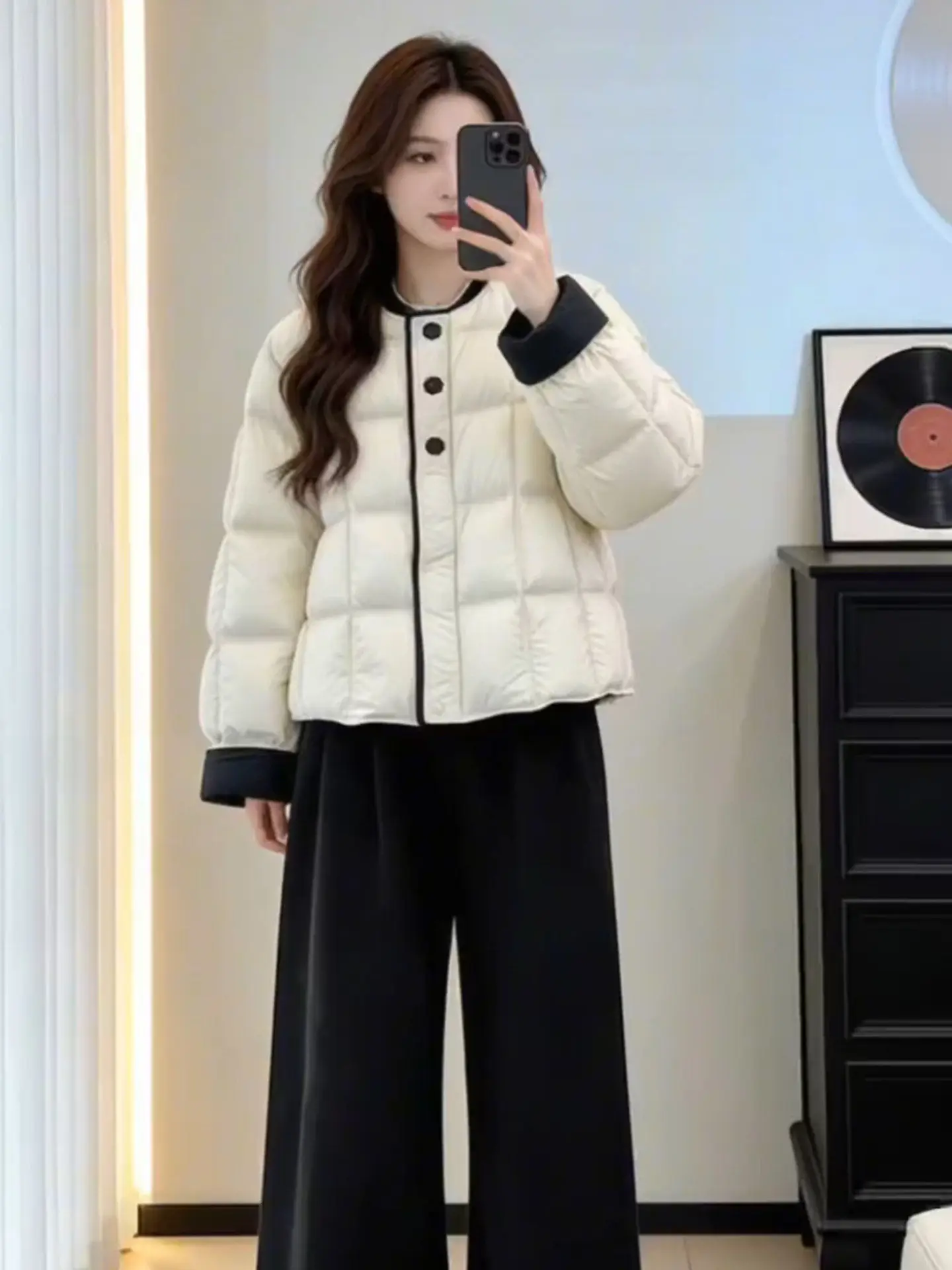 

Модная хлопковая куртка в стиле колор-блок для женщин, новая весенняя коллекция, антивозрастная, трендовая, корейский свободный крой, длинный рукав