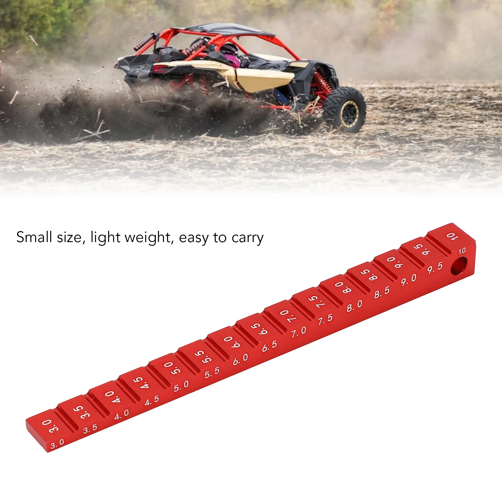 Ride Height Droop Gauge Chassis Ride Height Gauge Aluminum Alloy 3‑10mm Rc Car Droop Gauge Accessories for 1/10 RC Drift Car