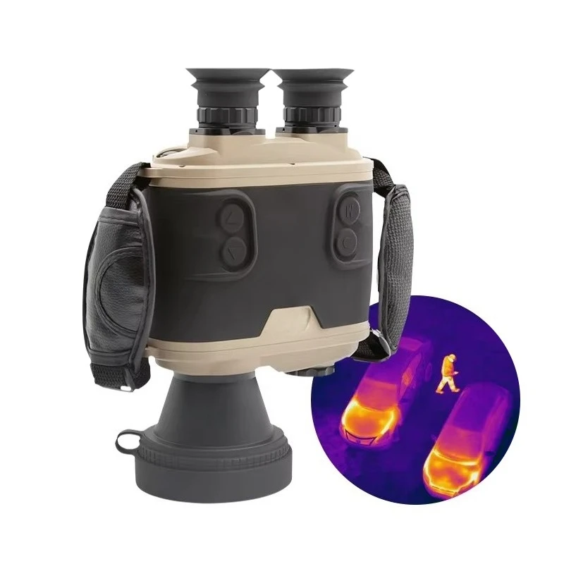 Handheld Visible Low Light Positioning Thermal Imaging Binocular Rangefinder for Outdoor Observation