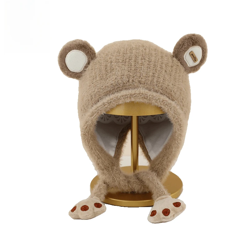 

Baby hat autumn winter windproof warm children's ear protection boys and girls knitted plush tide