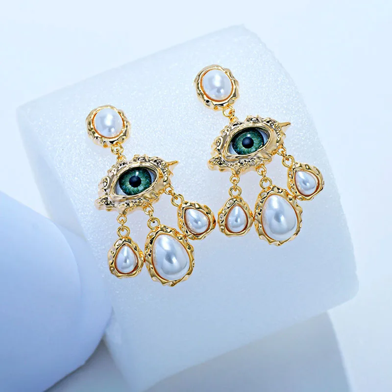 

Изысканные серьги-подвески с жемчугом и золотом 18 карат, серебряные шпильки 925 пробы, винтажный дизайн, для женщин, на свадьбу, вечеринку, в стиле хип-хоп, изысканные украшения