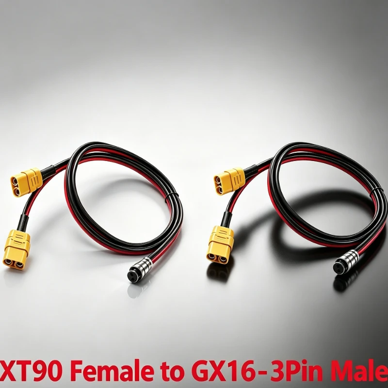 GX16 to XT90 Model Aircraft Connector GX16 2pin 3 Pin Male Female Electric Vehicle Power Cord XT90 Battery Charging Output Cable