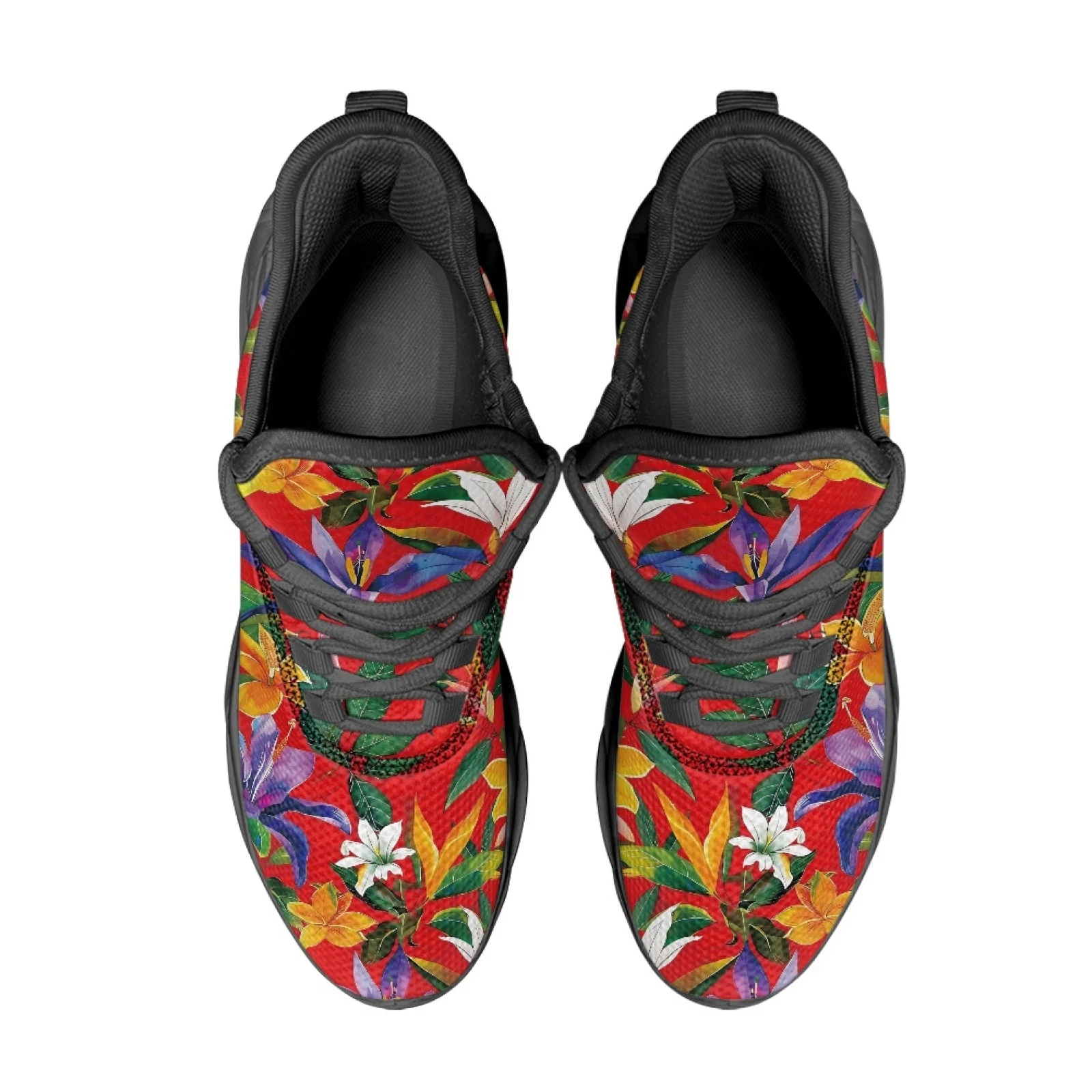 PENSTROLL Tropical Flowers Men's Blade Sneakers Mesh & EVA Work Shoes For Men Blade Style Fashion Sneakers for Student