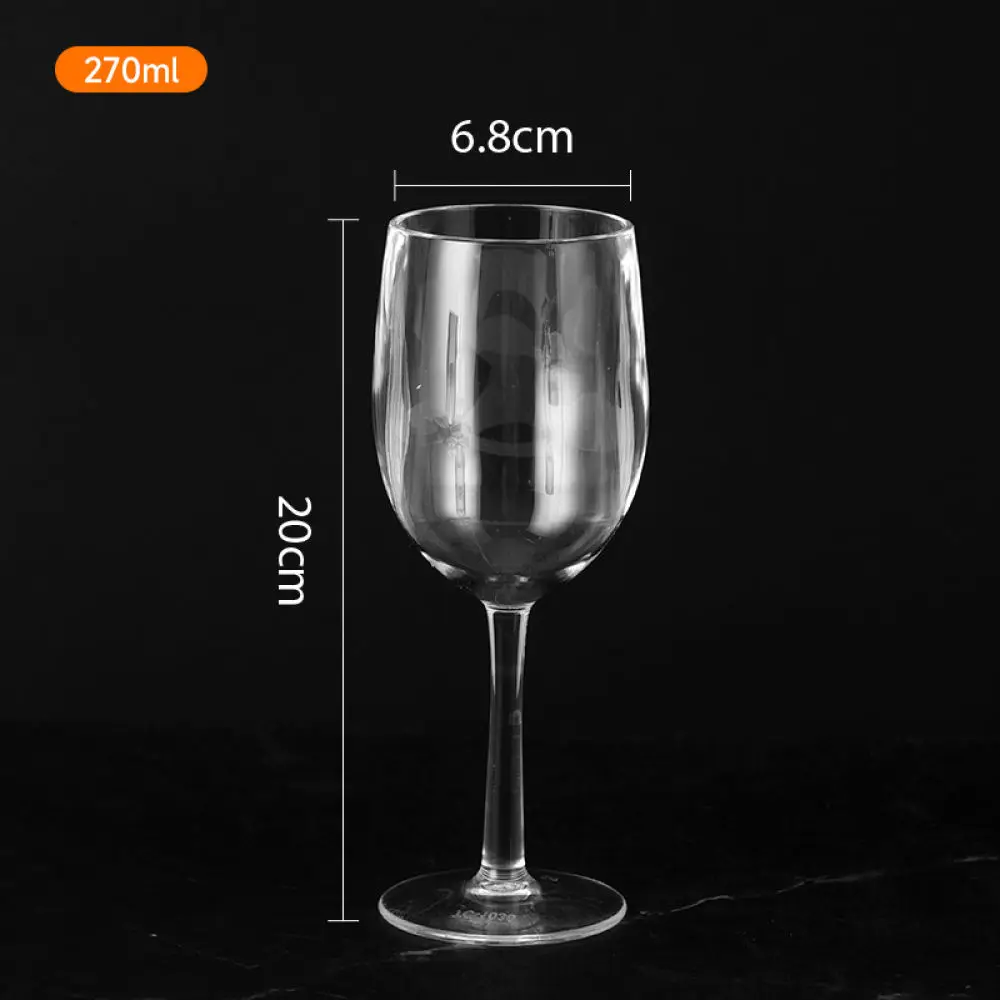 Durable Transparent Acrylic Wine Goblet Lightweight Plastic Drinking Glass For Picnic Outdoor Activities Restaurant Bar Supplies