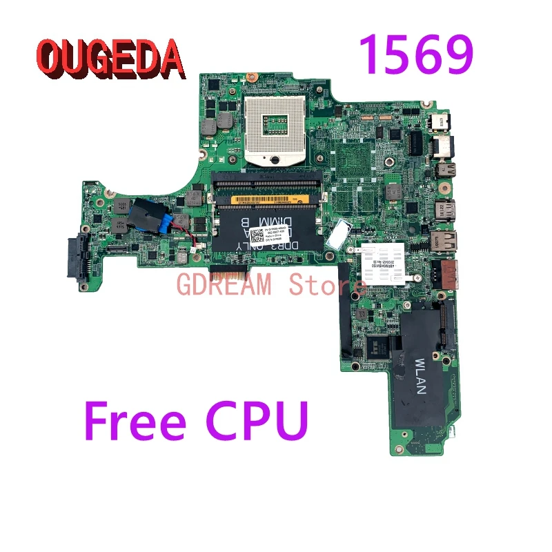 

OUGEDA For Dell Studio 1569 Laptop Motherboard 0YP688 CN-0YP688 HM57 DDR3 Free cpu main board full test